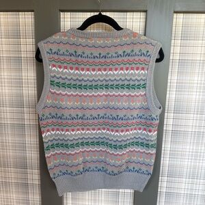 Vintage Kenneth Gordon Fair Isle Sweater Vest - Cottagecore Preppy - Size M